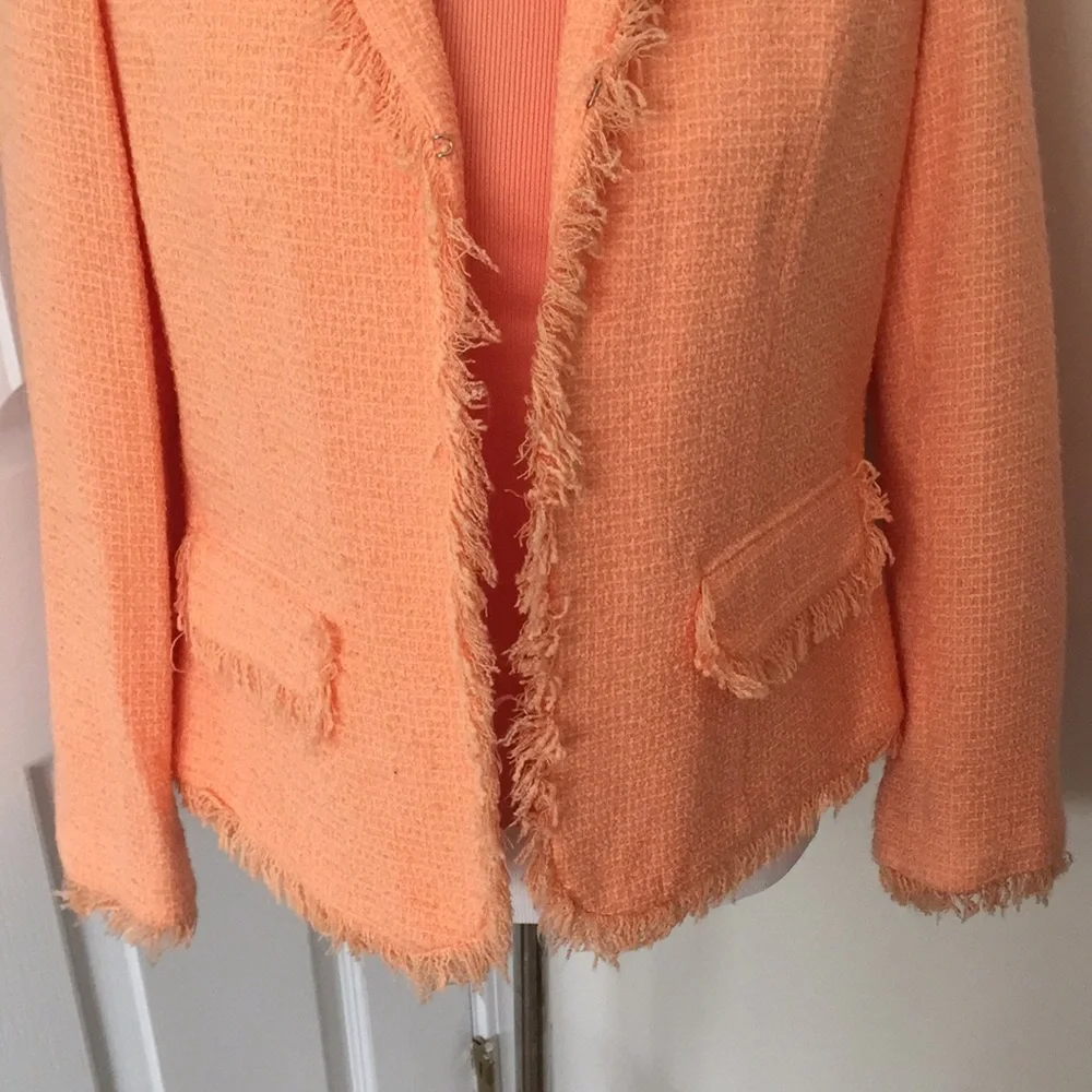 Vintage Sag Harbor Textured Blazer & Shell Set - Coral Size 10